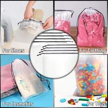 鞋袋、旅行配件衣服收纳袋、鞋子收纳袋、杂项收纳整理袋、半透明磨砂抽绳袋，用于整理和存放鞋子、靴子和珠宝配饰