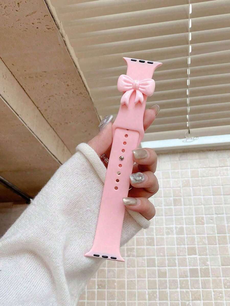 Sanrio 1 pieza Correa de Apple Watch, Correa deportiva de silicona con lazo de moda compatible con 38/40/41/42/44/45/49mm, compatible con Apple Watch Ultra/SE/8/7/6/5/4/3/2/1 como regalo para estudiantes que regresan a la escuela
