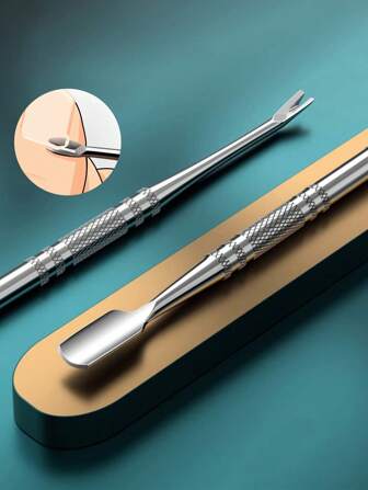 YUANDU 1개 스테인리스 스틸 실버 큐티클 푸셔