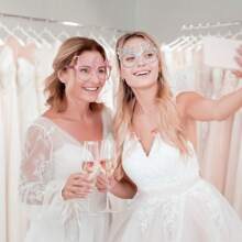 Fowecelt 16 قطعة من نظارات حفل عروس الأحتفال العصري، 15 قطعة بلون وردي ذهبي ل- "عروس" و 1 قطعة فضية ل- "العروس القادمة"، للأكياس الترفيهية لحفل عصابة الزفاف البالغين، إكسسوارات احتفال العروسة - متعدد الألوان - مشاهدة 8