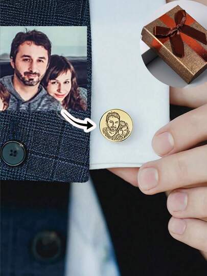 Gemelos personalizados para hombres, regalo de aniversario. Gemelos con inicial personalizada y fecha, regalo de aniversario para el esposo, regalo de boda para el novio. Gemelos en caja de regalo para boda, Botones de puño personalizados para hombres, gemelos de acero inoxidable personalizados, regalo de vacaciones