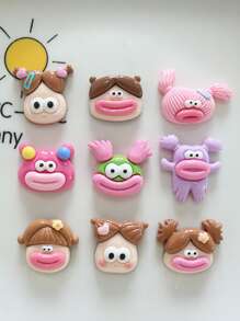 10/30pcs Random Mix Cartoon Funny Exaggerated Mouth Handmade DIY Cream Gel Phone Case Sticker Decorative Resin Accessories - Simulation - View 9