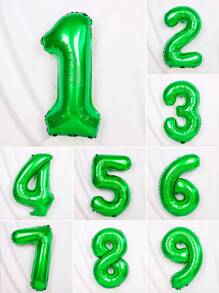 40pcs/Set Tropical Jungle Party Decorations, Including 32" Numeric Balloons (0-9), Cartoon Dinosaur Foil Balloon Decor Numeric Shapes, PE Decor Balloon Columns, Suitable For Birthday Party, Giant Cute Dinosaur Birthday Party Decoration Set, Suitable For Jungle Dinosaur Theme Decorations - 彩色 - 查看 6