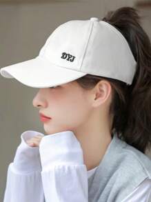 Mũ lưỡi trai nửa lưới, che nắng, thoáng khí, thời trang, đa năng, phù hợp với kiểu tóc đuôi ngựa. - Nhiều màu - Xem 2