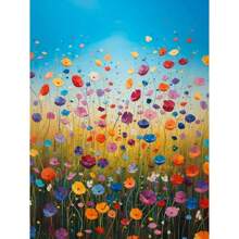 1 幅抽象花卉帆布画现代花卉印刷海报墙壁艺术画适用于客厅家居卧室装饰教室无框架