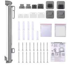 140*86CM Retractable Gate, Stair Gate Roll For Dogs And Cats, Extendable Barrier Gate, Folding Pet Dog Stair Gates Isolatio - Grey - View 2