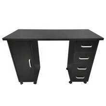 Nail Table Artist Hand Portable Manicure Station Desk Spa Beauty Salon Wooden Technician Table With Drawers, Black Nail Desk, Nail Table, Salon Equipment, Manicure Table, Nail Tech Desk, Salon Furniture, Nail Tech Table, Portable Nail Table, Foldable Nail Desk, Salon Station, Table For Nails, Nail Desk Cheap, Desk For Nails, Beauty Salon Equipment, Table Manicure, Manicure Desk, Hair Salon Equipment, Nail Tables, Nail Salon Furniture, Portable Manicure Table, Nails Table Desk, Nail Desks - Black - View 8