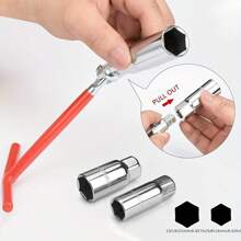 1 pieza de llave de tubo para bujías de 16 mm y 21 mm, juego de herramientas de reparación de automóviles Mars