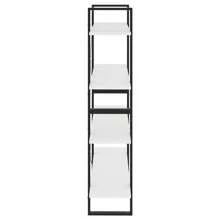 Bibliothèque 4 niveaux blanche 100x30x140 cm bois d'ingénierie