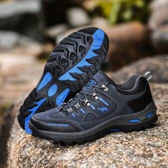 Zapatos de hombre de caña baja para escalada al aire libre, senderismo. Zapatos de running con gran tamaño, a juego de color, cordones. Zapatos casuales y cómodos antideslizantes para caminar, con cierre de gancho y bucle, fáciles de limpiar. Zapatillas deportivas de estilo campus