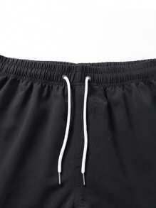 Men's Casual Sports Solid Color Drawstring Shorts, Spring/Summer