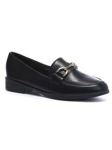 REVREAL Loafers With Gold Horsebit Detail - Black - View 1