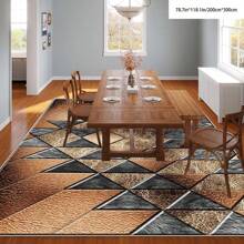 1pc Crystal Velvet Embossed Plaid Area Rug/Doormat - 5mm Thick, Waterproof, Non-Slip, Easy Clean, Machine Washable, Soft & Comfortable, Suitable For Entryway, Kitchen, Living Room, Bedroom, Hallway, Bathroom, Laundry Room - Carpet Decor