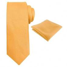 Zweiteiler, Herren Einfarbige Mikrofaser Krawatte und Einstecktuch Kombination, sehr geeignet als Herrengeschenk, passend, Hochzeiten, Bräutigame, Trauzeugen, Dates, Abendessen, Feste und andere Anlässe