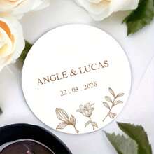 45/90pcs Customizable Wedding Engagement Thank You Gift Tags, Artistic Paper Stickers, Black & White, For Gift Packaging Decor