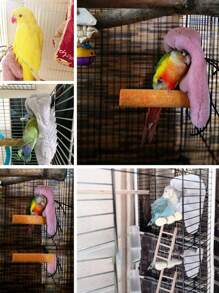 Manta con nido de pájaro de invierno cálida, decoración de jaula para periquito, carpa colgante para animal pequeño - Multicolor - Ver 3