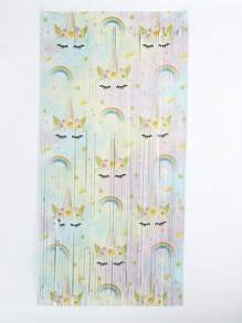 Juego de 3 cortinas de cuentas/flecos decorativas para fiestas de 100*200cm/39*78 pulgadas, con diseño de unicornio colorido, apropiadas para diferentes temas de fiestas