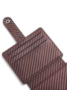 1pc Carbon Fiber Pattern Card Holder, Multi-Slot Super Thin Wallet, Fashionable ID Card Case, Suitable For Teen Casual Outdoor Athletic Or Vacation Travel, Graduation Gifts Or Birthday Dress Accessories