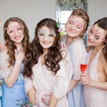 Fowecelt 16 قطعة من نظارات حفل عروس الأحتفال العصري، 15 قطعة بلون وردي ذهبي ل- "عروس" و 1 قطعة فضية ل- "العروس القادمة"، للأكياس الترفيهية لحفل عصابة الزفاف البالغين، إكسسوارات احتفال العروسة - متعدد الألوان - مشاهدة 11