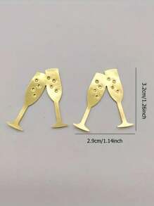 50/100pcs Gold Metallic Paper Confetti Champagne Glass Shaped, Luxury Birthday Wedding Party Holiday Table Decoration, Creative Celebration Supply, Suitable For Birthday Party, Wedding Ceremony, Bachelor/Bachelorette Party, Graduation, Homecoming, Theme Party, Retirement Party, Anniversary, Housewarming, Restaurant Table Decor - Multicolor - View 7
