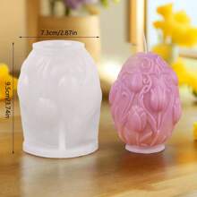 Tulip & Rose Fragrance Wax Candle Silicone Mold - White - View 3