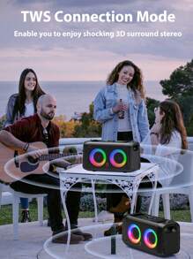 Máquina de karaoke JYX con 2 micrófonos inalámbricos, altavoz Bluetooth portátil para adultos y niños, sistema de PA de karaoke compatible con tarjeta TF/USB, entrada auxiliar, estéreo inalámbrico real para fiestas