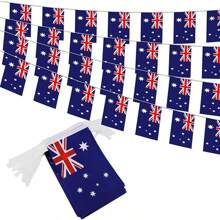 Australian Flag Chain, Little Australian Flag, Grand Opening Ceremony, National Sporting Events, Holiday Decorations(Hand Waving Flags, Garden Flags) - Multicolor - View 1