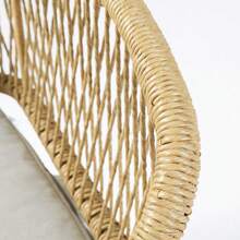 Outdoor Dining Chair Set Of 2, Wicker Rattan Woven Patio Chairs, Outdoor Armchair Seating For Patio Backyard Poolside Balcony, Waterproof Seat And Cushion - Xám - Xem 9