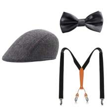 Set de 3 boinas a rayas retro elegantes estilo callejero, apropiadas para todas las temporadas