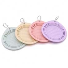 宠物碗旅行碗硅胶折叠碗带登山扣便携式折叠碗猫碗狗碗350ml - 彩色 - 查看 5