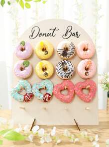 1 Set 16 Löcher Donut Holz Präsentationsständer, Rack Haushalt Donut Präsentationsständer Party Lebensmittel Präsentationsständer, Geburtstag Hochzeit Familien Ereignis Party Lebensmittel Ständer, Donut Präsentations Holzständer, Thanksgiving Weihnachts Party Küche Kochständer, Party Geschenke Gefallen