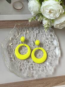 1 par de pendientes multicolor y pendientes versátiles de estilo retro europeo para fiestas de vacaciones