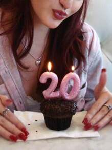 1pc Glitter Number Candles, Suitable For Birthday Cake Decoration, Birthday Candles, Birthday Decorations, Happy Birthday, Cake Candles, Room Decor Gifts Graduation