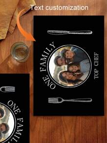 1 Personalized Picture Custom Placemat Text Custom Heat Resistant Kitchen Mat Placemat Family Dining Restaurant Party Decoration