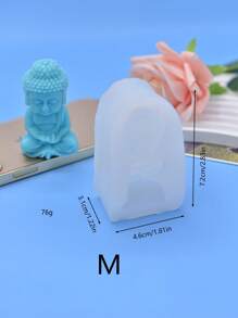 1pc Asymmetrical Shape Silicone Buddha Statue Candle Mold, Reusable DIY Candle Making Crafts Wax Mold
