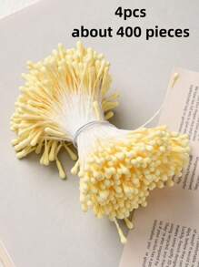 4pcs, 2mm Artificial Flower Stamens, Artificial Matte Flowers Stamens Mini Flower Pistle.Home Flower Craft Decoration Fake Flower Stamens, Wedding Scene Accessories, DIY Handmade Home Decoration, Indoor Decoration Materials, Room Decoration, Aesthetic Room Decor, Bedroom Decor, Home Decoration Gifts Birthday Graduation