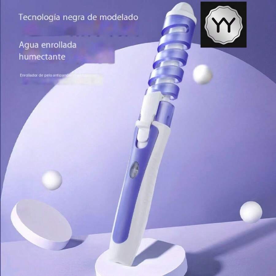 Peluquería de rollo eléctrico de barra de pelo enrollable antipander en espiral (envío aleatorio de color) - Multicolor - Ver 1