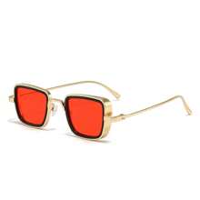 A Pair Of Retro Fashion Glasses, Thick-Edge Fashion Metal Square Frame Fashion Glasses, Outdoor Fashion Glasses, Ideal For Street Photography