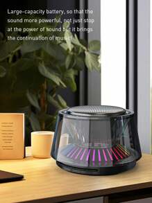 1pc RGB Mini Cannon Bluetooth Audio Speaker, Portable Colorful Light Bluetooth Speaker For Home Desktop Atmosphere, Immerse Yourself In Music, Share Happiness With Friends, Christmas And Thanksgiving Gift For Family And Friends - Multicolor - View 8