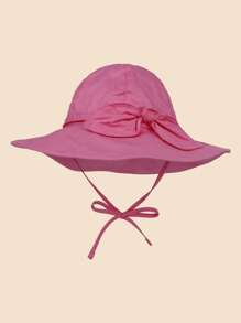 1 chapeau bébé fleuri ditsy, chapeau enfant seau, chapeau de soleil à large bord avec nœud