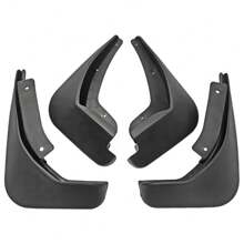 4PCS Mud Flaps Replacement, Front And Rear Wheel Mudguards Mudflaps With Hardware Kits, Winter Vehicle Sediment Protection Tire Flares Pedal Set - Black - View 4