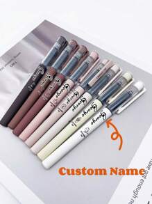 3pcs 6pcs Personalized Name Your Exclusive Imprint Create A Unique Writing Tool To Show Your Personalized. Direct Liquid Ink, Smooth Writing; Needle Pen Tip, Precise And Delicate; Quick-Drying Technology To Avoid Smudging; Large Ink Capacity, Long-Lasting And . Artistic Style And Fresh, Simple And Fashionable, Highly Attractive Design. Students Can Practice Questions And Office Workers Can Record