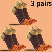 3 pares de calcetines con dedos para hombre de colores variados, cómodos, suaves y transpirables, adecuados para actividades deportivas y uso casual diario