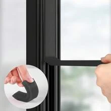 2 Rolls 1.5cm*2m Window Sealing Strips, Door Soundproof Anti-Dust Windproof Foam Gasket For Steel Windows, Self-Adhesive