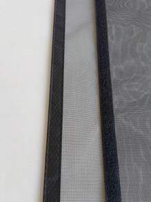 新款菱形网格边黑色蚊帐 家用自粘防蝇网 隐形纱门蚊帐 简易安装 升级材质防蚊网 - 黑色 - 查看 3