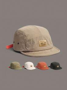 1pc Retro Japan Street Style Men Short Peak Baseball Cap, Outdoor Quick-Dry Breathable Lightweight American Hip Hop Snapback