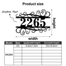 1pc Custom Vintage Metal Doorplate Decorative Art, Rural Street Nameplate Wall Decorations - Personalized Door Numbers And Text - Wall-Mounted Multifunctional Address Signs, House Numbers, Outdoor Address Signs, Farmhouse Door Art,Graphic Print