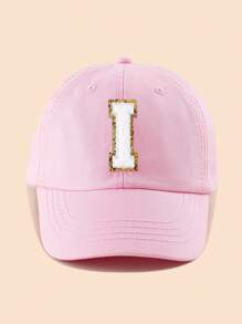 1pc Pink Letter Patch Baseball Cap, 8-16 Years Old Girls Snapback Hat, Suitable For Spring, Summer, Autumn, Winter, Party Decoration Headwear - Pink - View 54