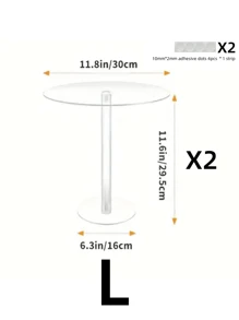 1/3/6 pièces Support à gâteau en acrylique, présentoir rond transparent pour cupcakes pour table de dessert, support surélevé pour gâteaux, desserts, cupcakes, bonbons pour mariage, événement, anniversaire, support pour cupcakes, desserts, gâteaux, pizza, cuisine, cadeau de Noël
