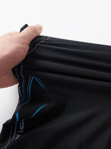 361degree Men's Professional Athletic 5-Inch Swim Trunks, Drawstring Waist, Inbuilt Lining, Side Stripe Print, Quick Dry High Stretch Fabric, Suitable For Vacation, Beach, Spa, Kayaking, Windsurfing, Sailing, Diving, Surfing, Snorkeling, Beach Volleyball, Fitness, Teens And Adults, All Season